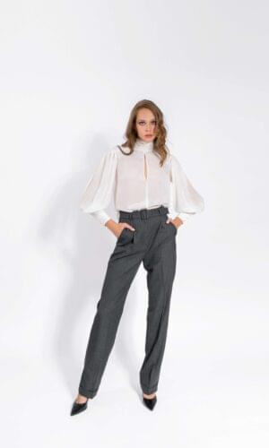 Bijela svilena bluza KLARA