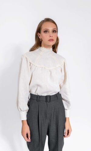 Bluza od tkanog lana BREZA