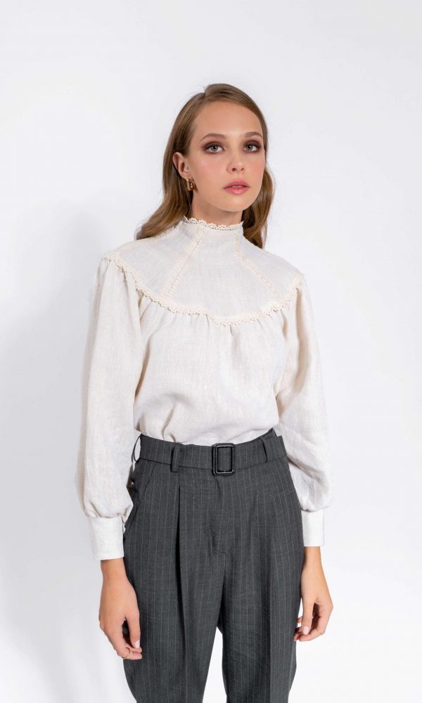 Bluza od tkanog lana BREZA