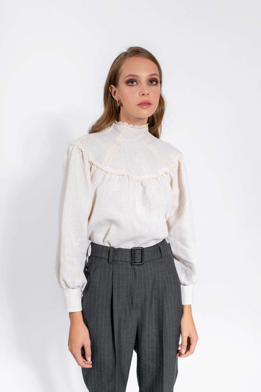 Bluza od tkanog lana BREZA