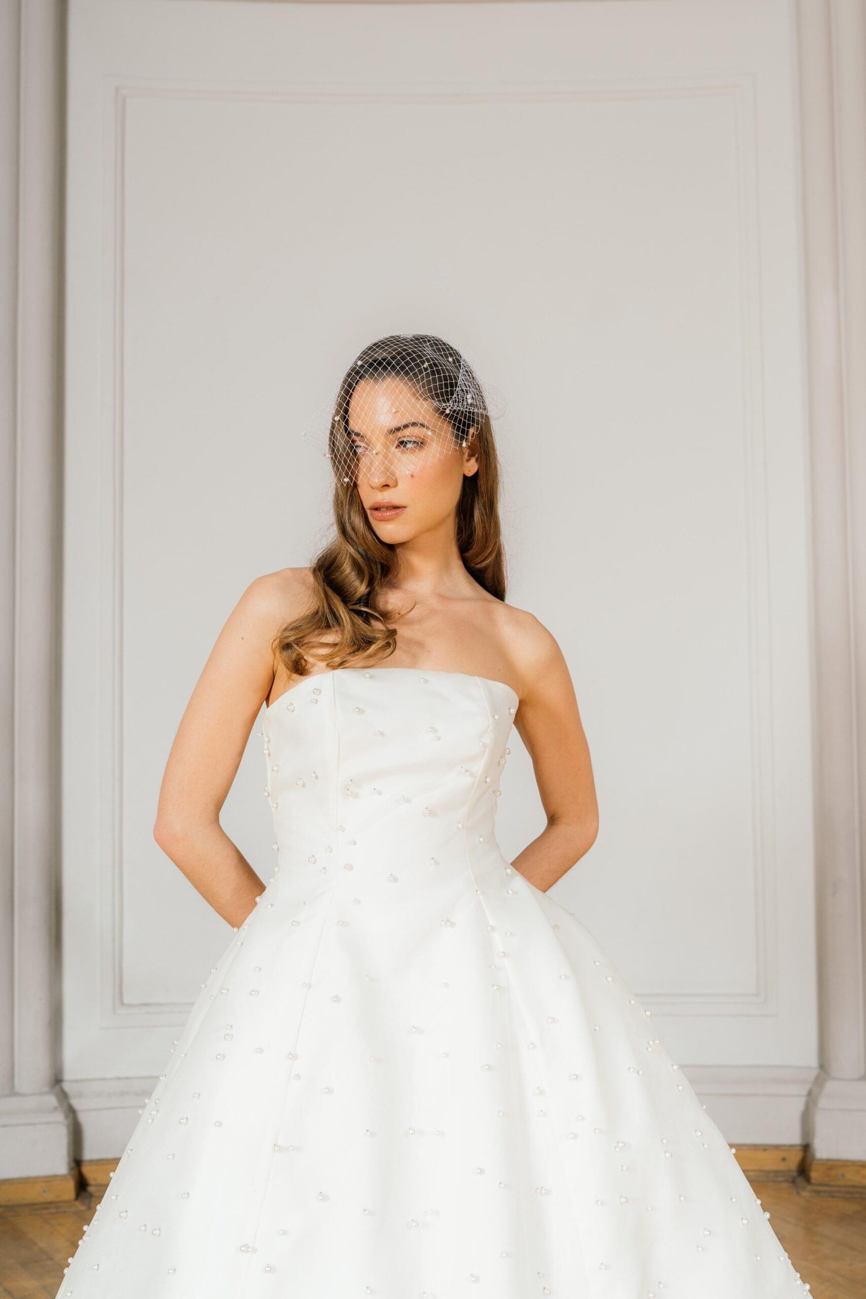 Korzetirana midi vjenčanica Audrey - Slika 11