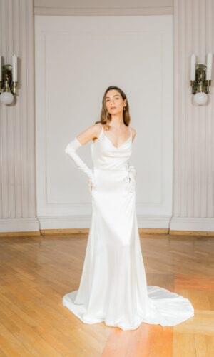 Satenske rukavice Greta