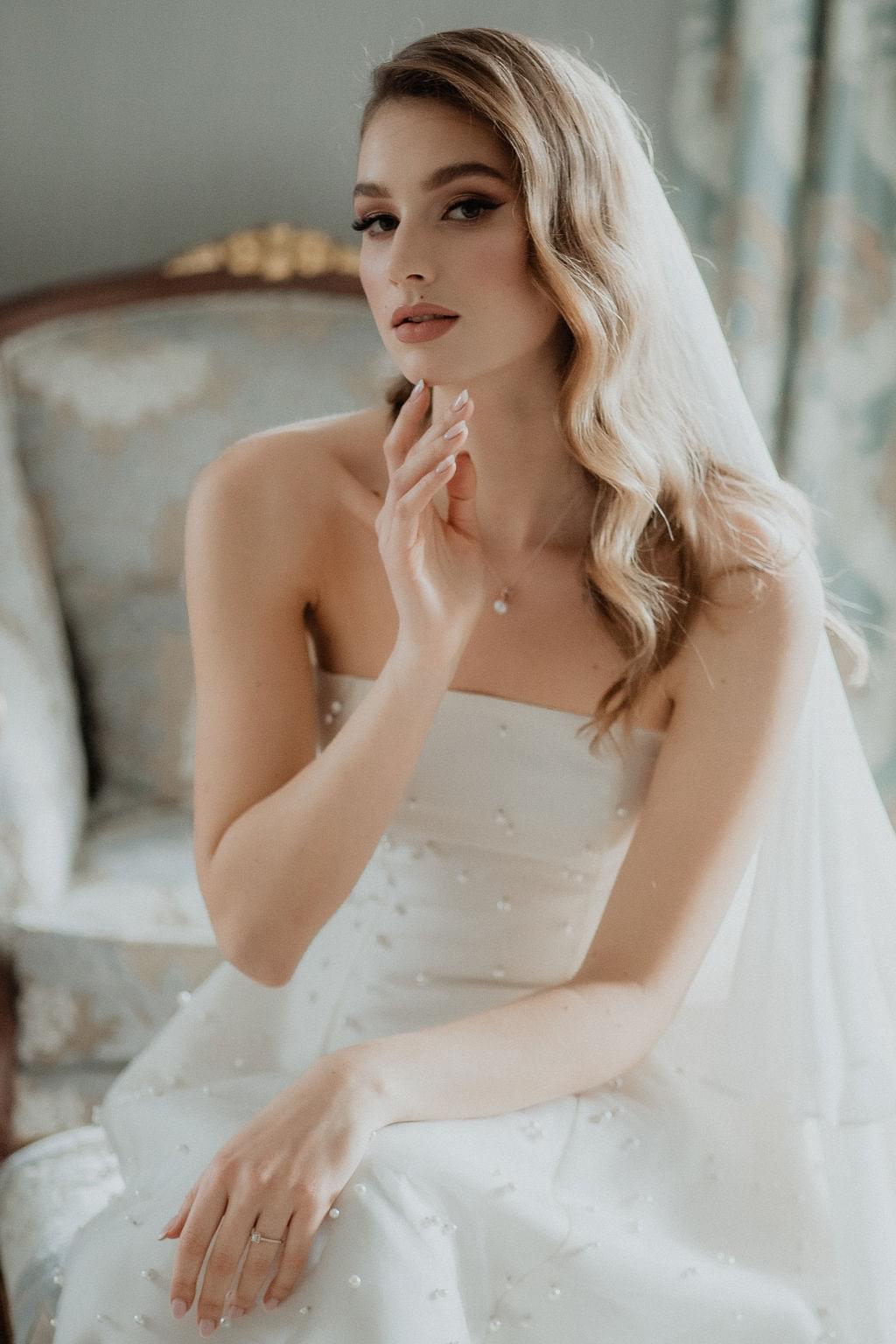 Korzetirana midi vjenčanica Audrey - Slika 5