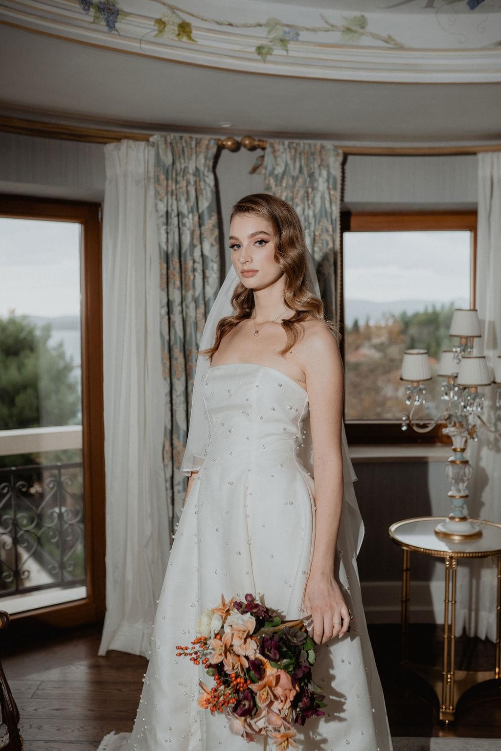 Korzetirana midi vjenčanica Audrey - Slika 3