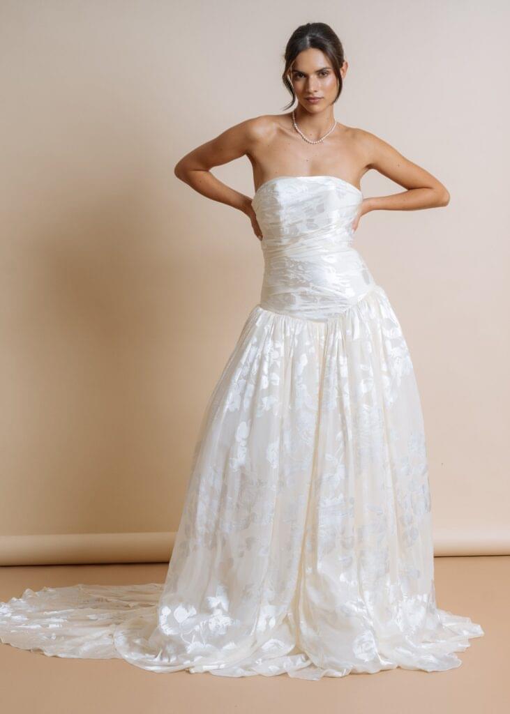 MILA Silk Devoré Wedding Dress